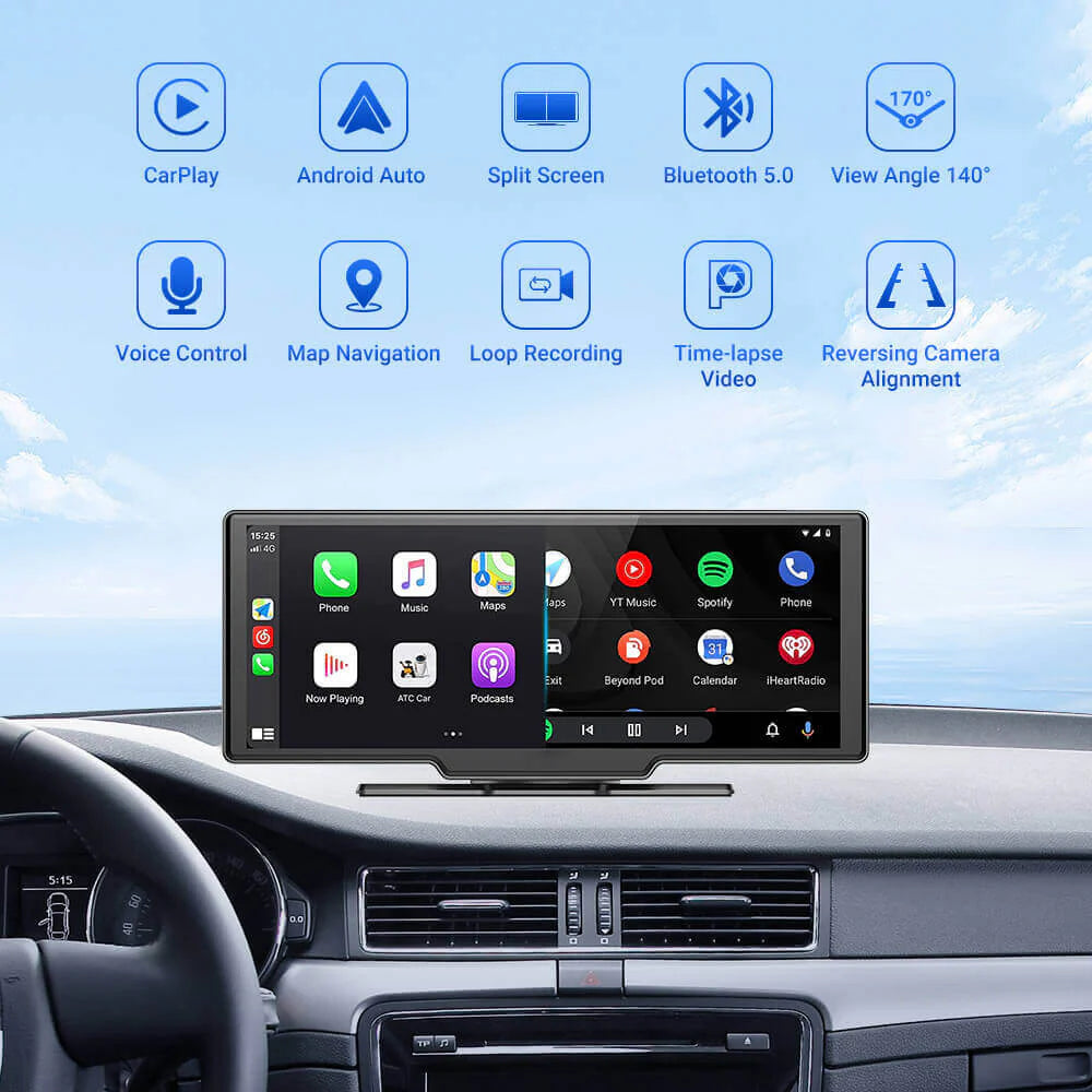 Max Portable 10.26" Carplay/Android Auto Car Display Screen