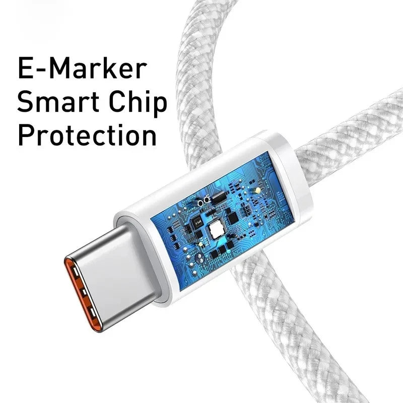 Original USB-C Cable for Iphone 16 15 Pro Max PD 60W Fast Charging for Huawei Xiaomi Samsung Type C Weaving Cable Accessories